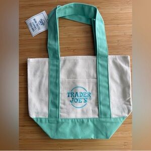 NWT Trader Joe's Mini Tote Bag (2026 Spring Pastel) Mint Green